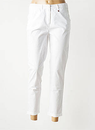 Pantalon 7/8 taille élastique taille normale blanc TONI femme