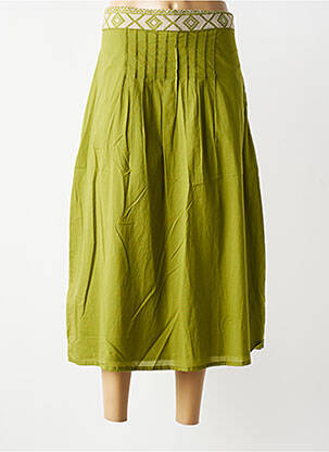 Jupe longue fermeture zip latéral vert MD'M femme