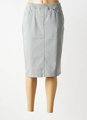 Jupe mi-longue coupe droite gris TONI femme