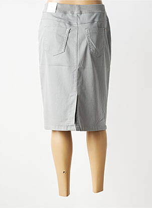 Jupe mi-longue coupe droite gris TONI femme