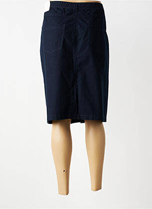 Jupe mi-longue coupe droite bleu TONI femme