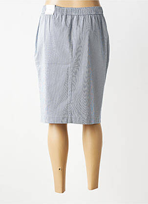 Jupe mi-longue coupe droite bleu TONI femme