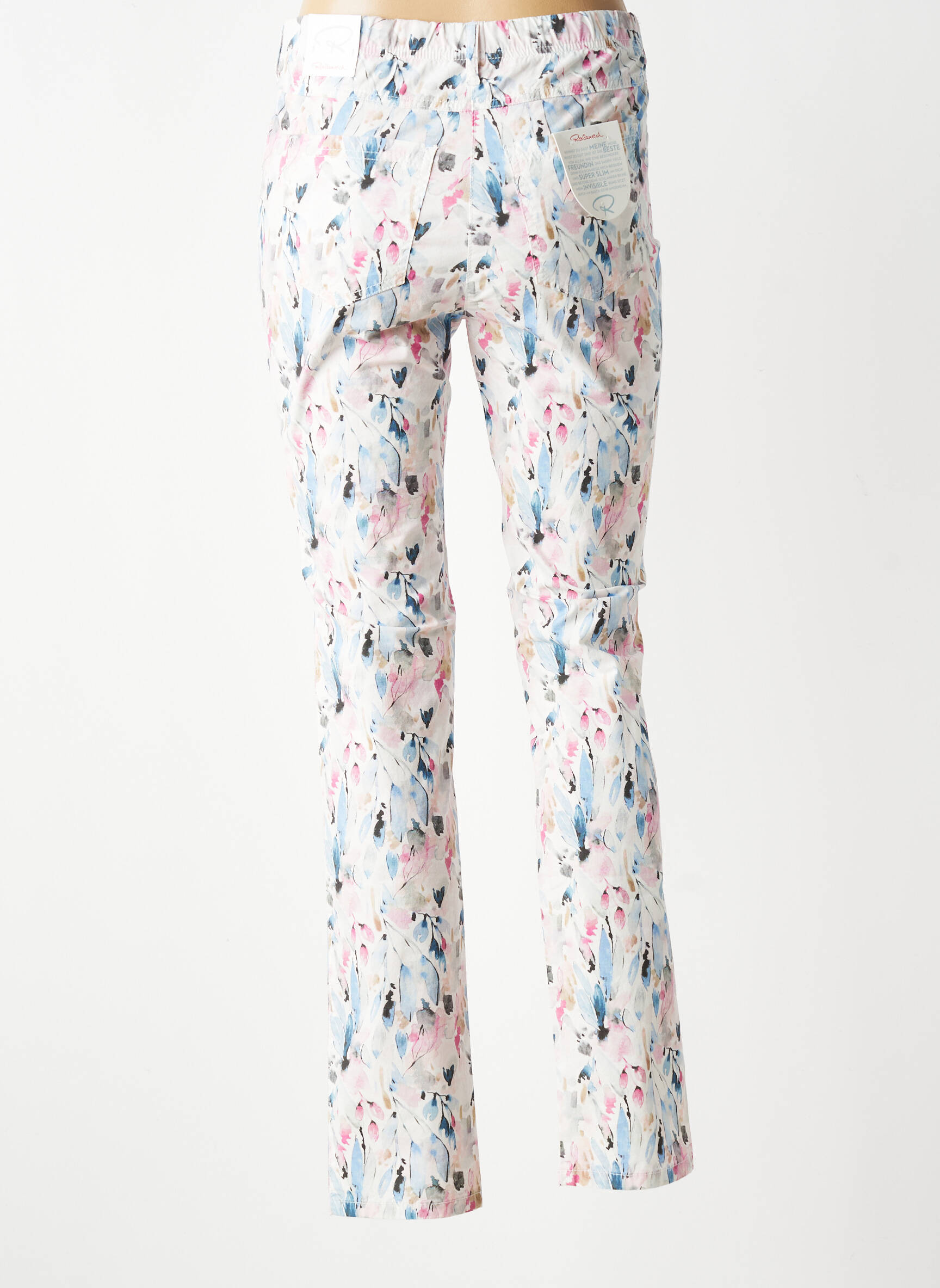 Pantalon slim taille élastique taille normale blanc TONI femme