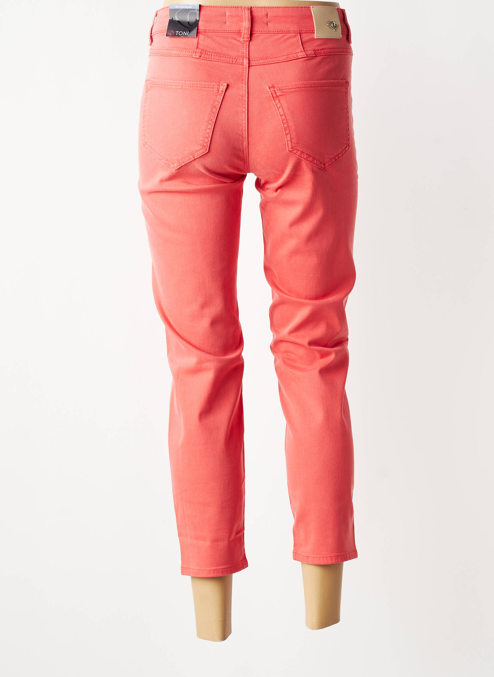 Pantalon 7/8 stretch taille normale orange TONI femme