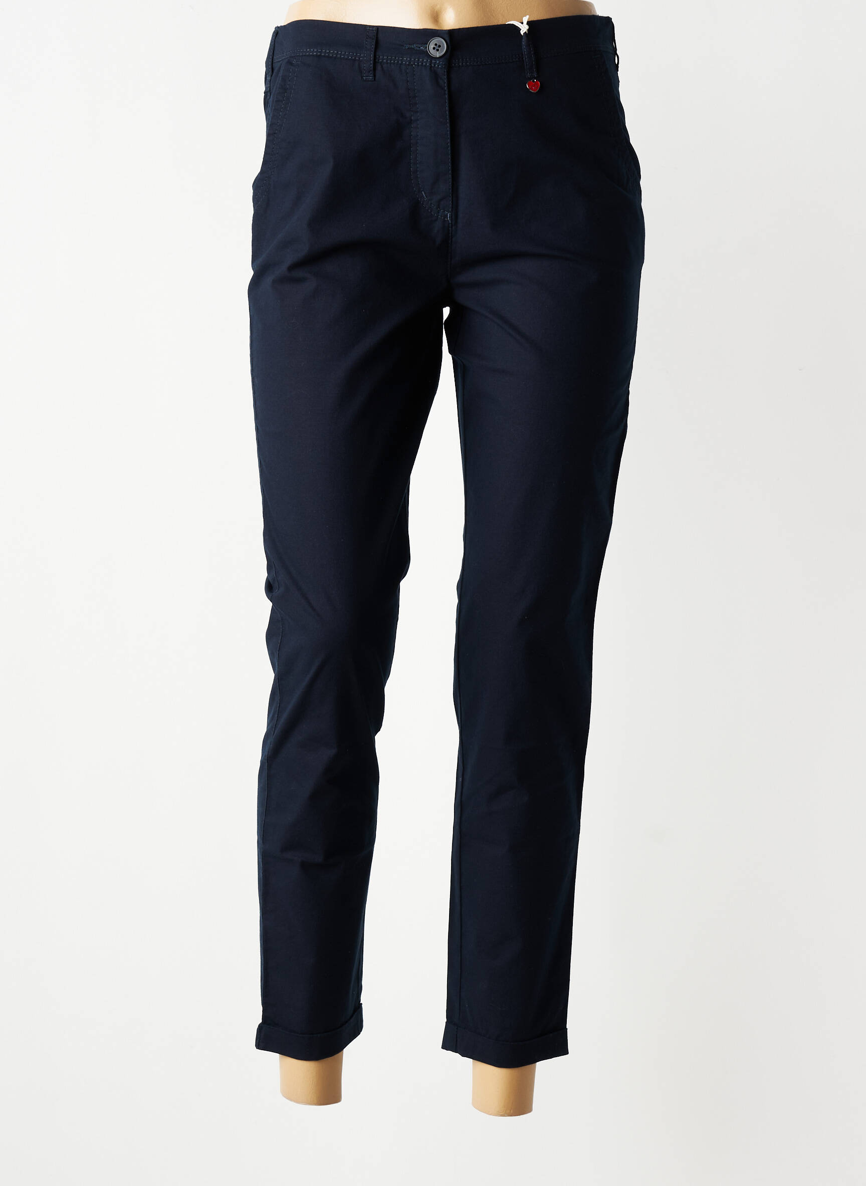 Pantalon 7/8 taille élastique taille normale bleu TONI femme