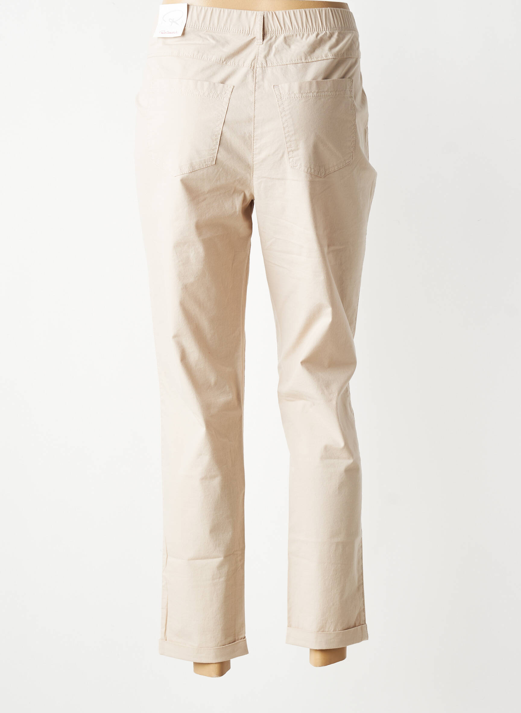 Pantalon 7/8 taille élastique taille normale beige TONI femme