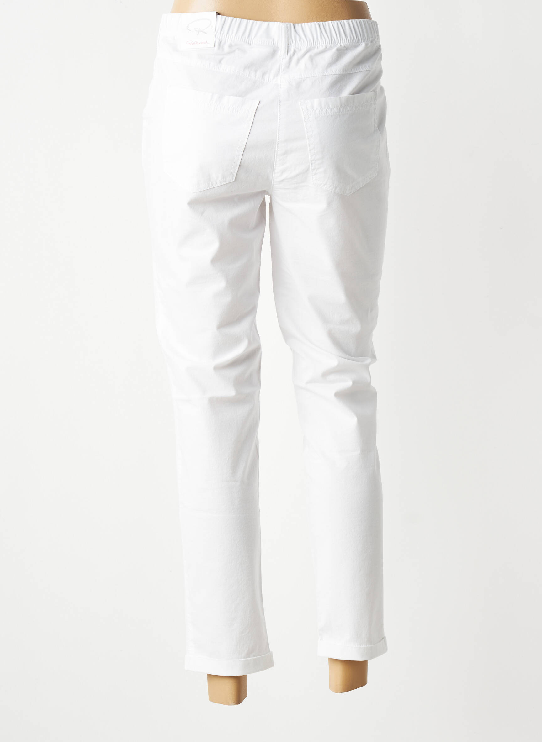 Pantalon 7/8 taille élastique taille normale blanc TONI femme