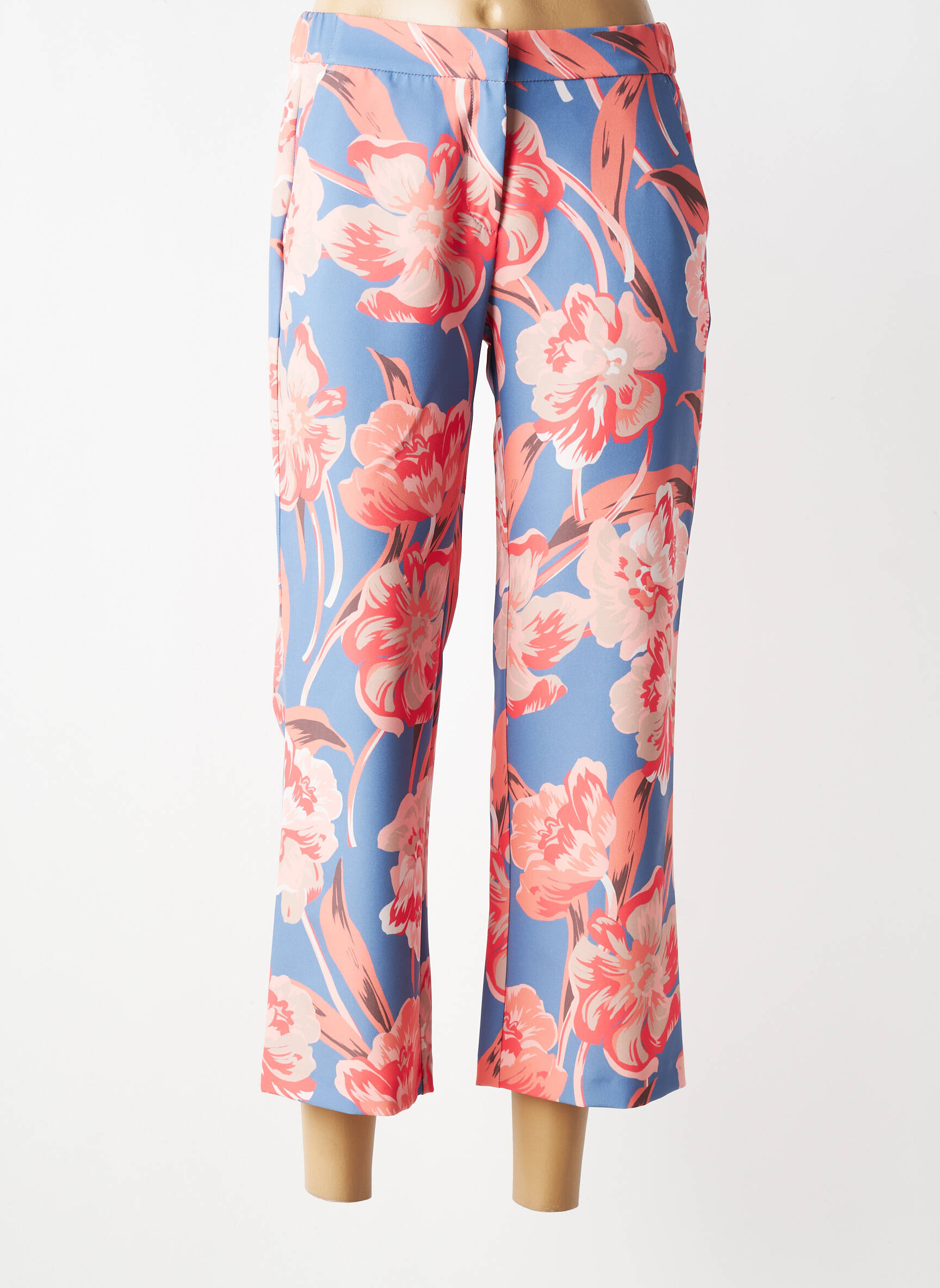Pantalon 7/8 taille à pinces taille normale rose TONI femme