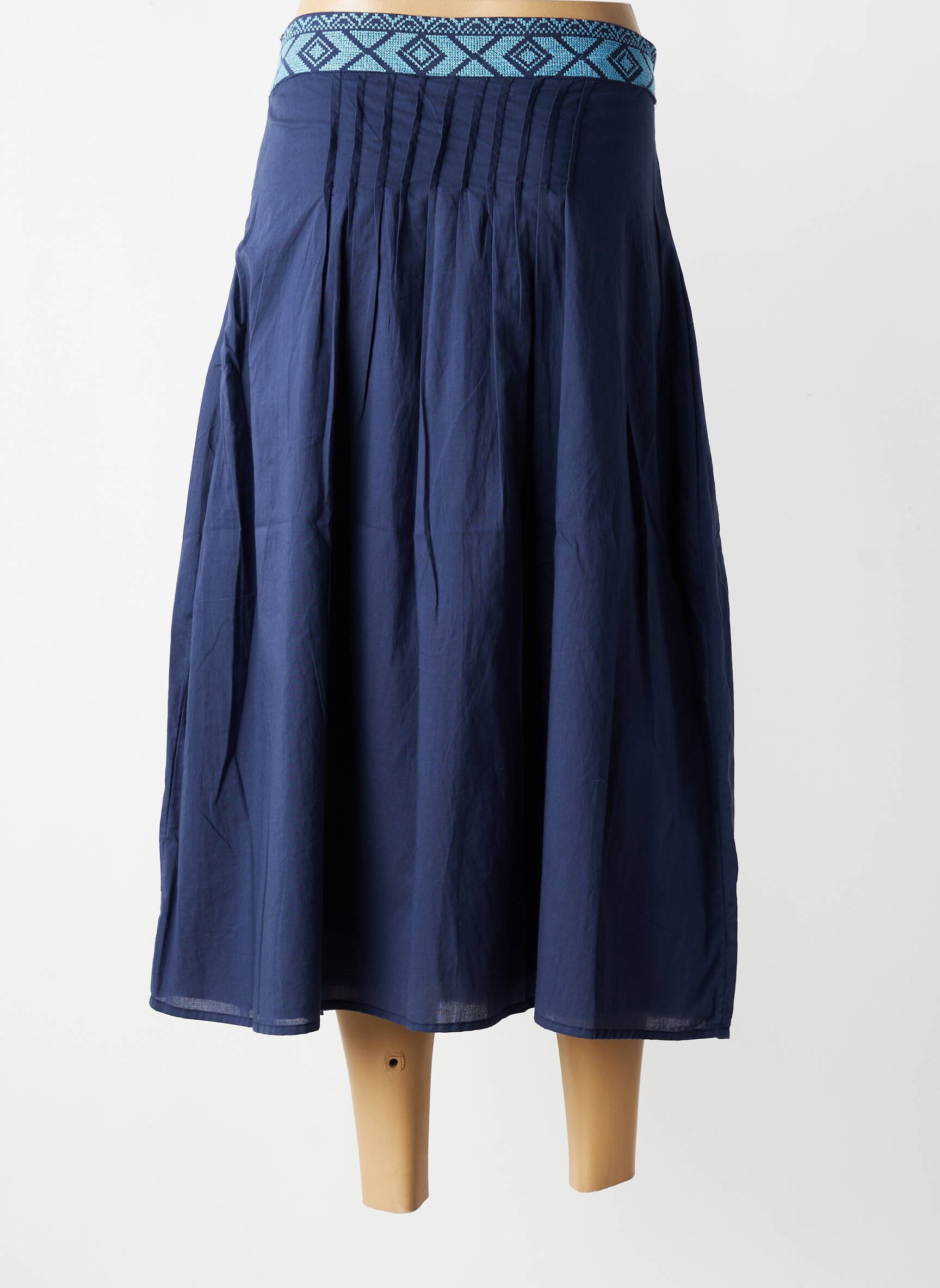 Jupe longue fermeture zip latéral bleu MD'M femme