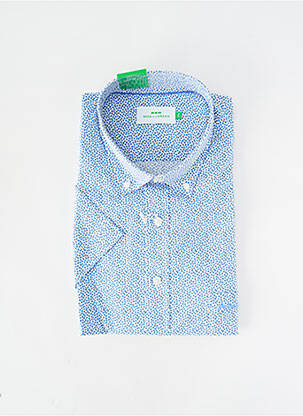Chemise manches courtes poches bleu MISE AU GREEN homme
