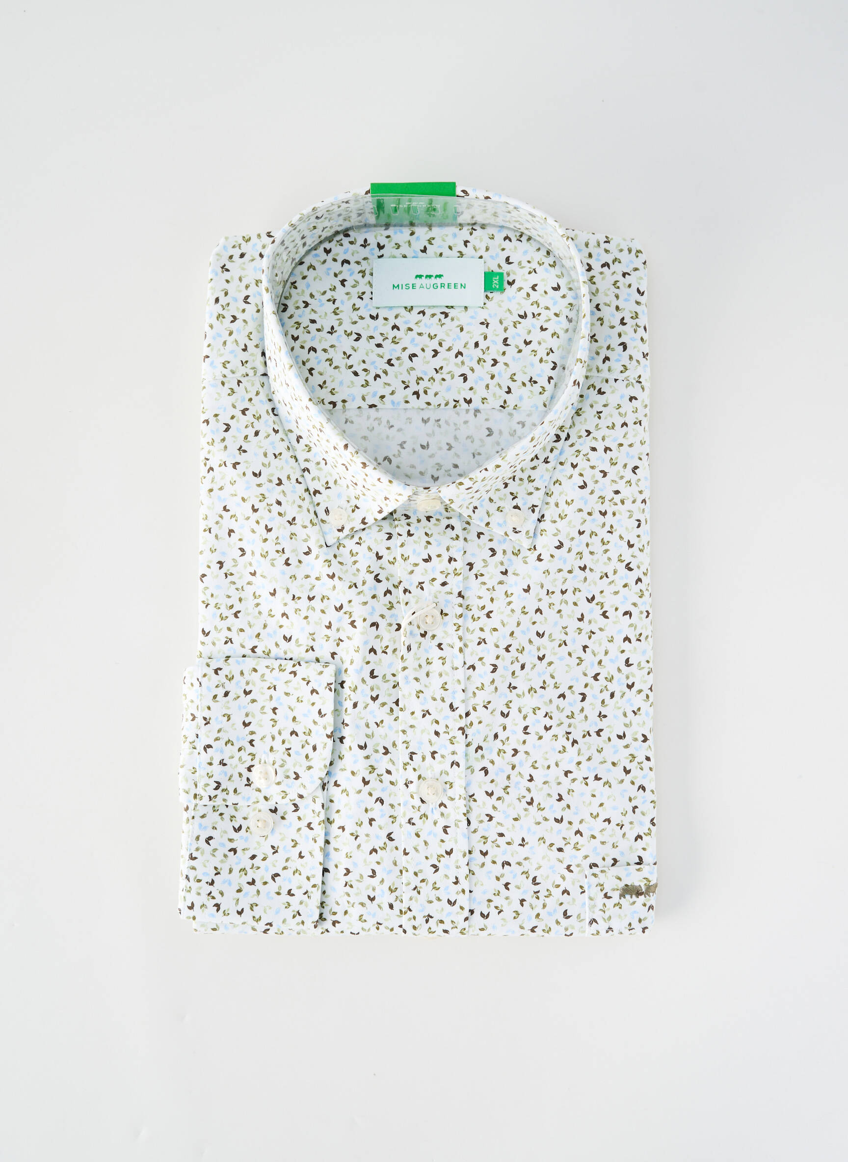 Chemise manches longues imprimé fantaisie blanc MISE AU GREEN homme