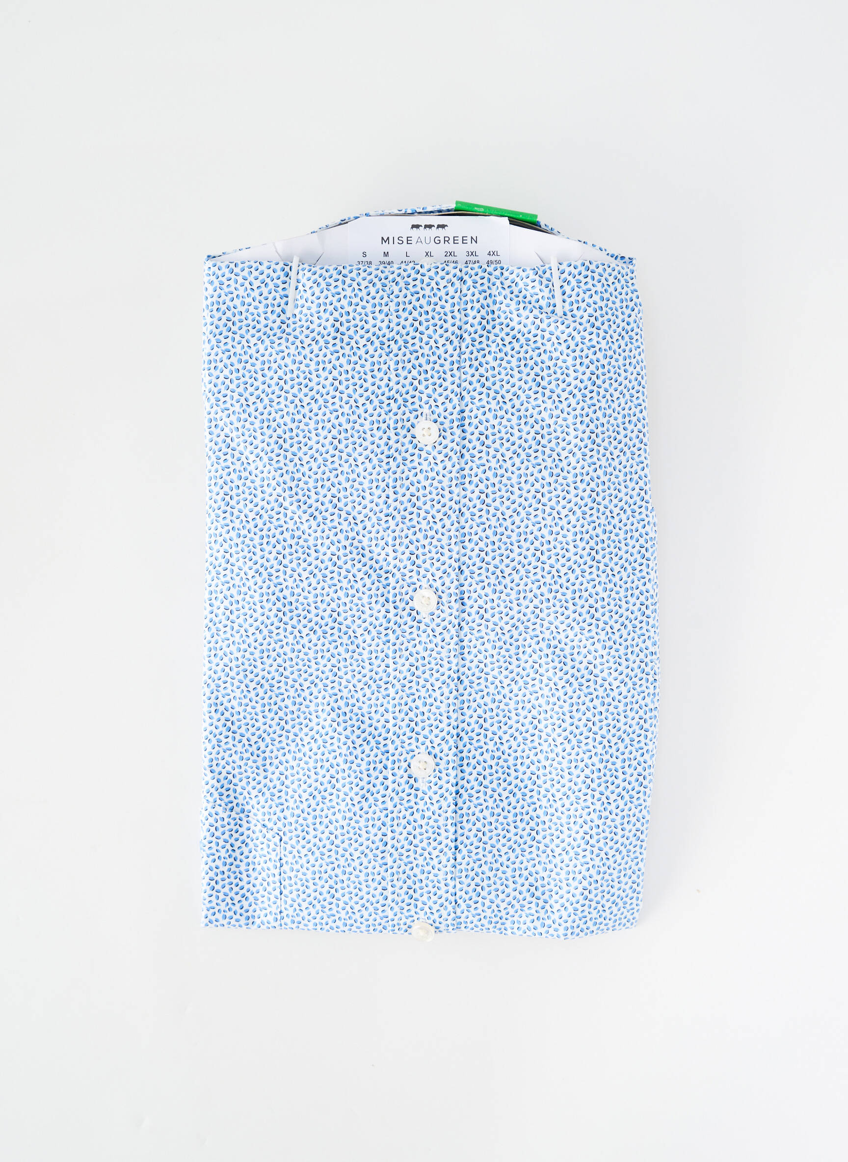 Chemise manches courtes poches bleu MISE AU GREEN homme