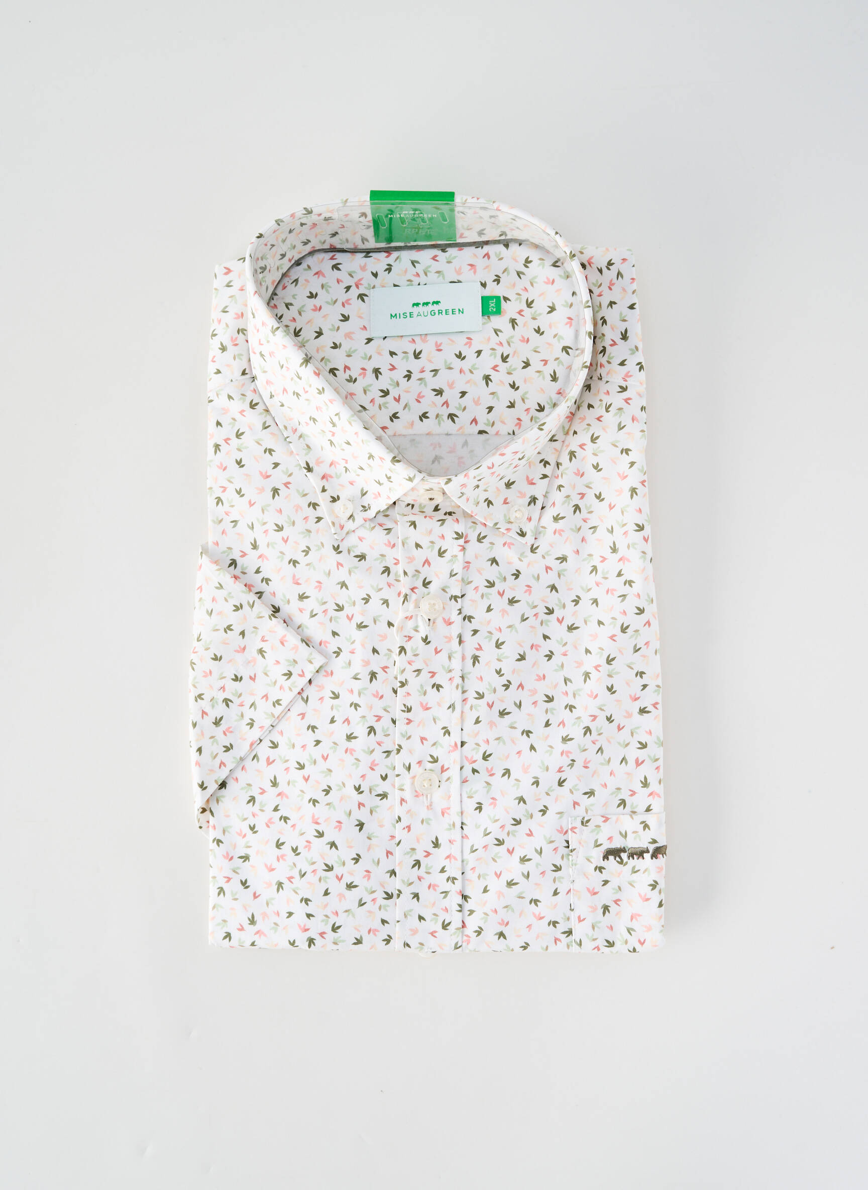 Chemise manches courtes poches blanc MISE AU GREEN homme