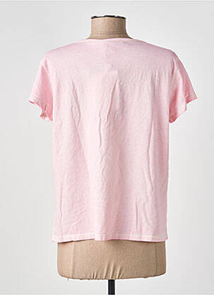 T-shirt coupe droite manches courtes rose ANDAM femme