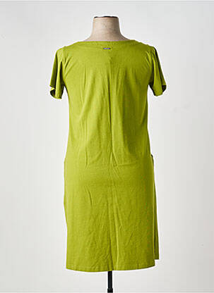 Robe mi-longue manches courtes manches courtes vert AGATHE & LOUISE femme