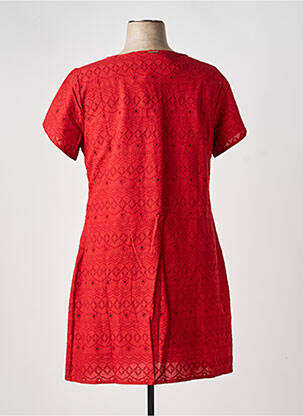 Robe mi-longue manches courtes manches courtes orange AGATHE & LOUISE femme