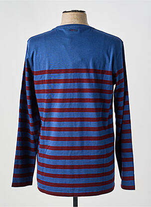 T-shirt coupe cintrée manches longues bleu ELLE EST OU LA MER homme