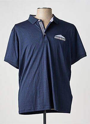 Polo tissage jersey manches courtes bleu COFOX homme