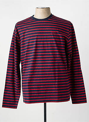 T-shirt coupe cintrée manches longues rouge MISE AU GREEN homme