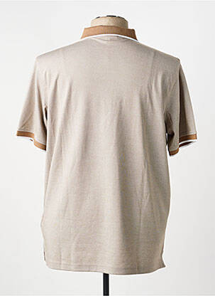 Polo tissage chiné manches courtes marron MISE AU GREEN homme