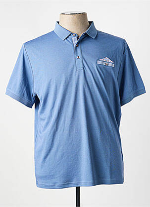 Polo coupe cintrée manches courtes bleu COFOX homme