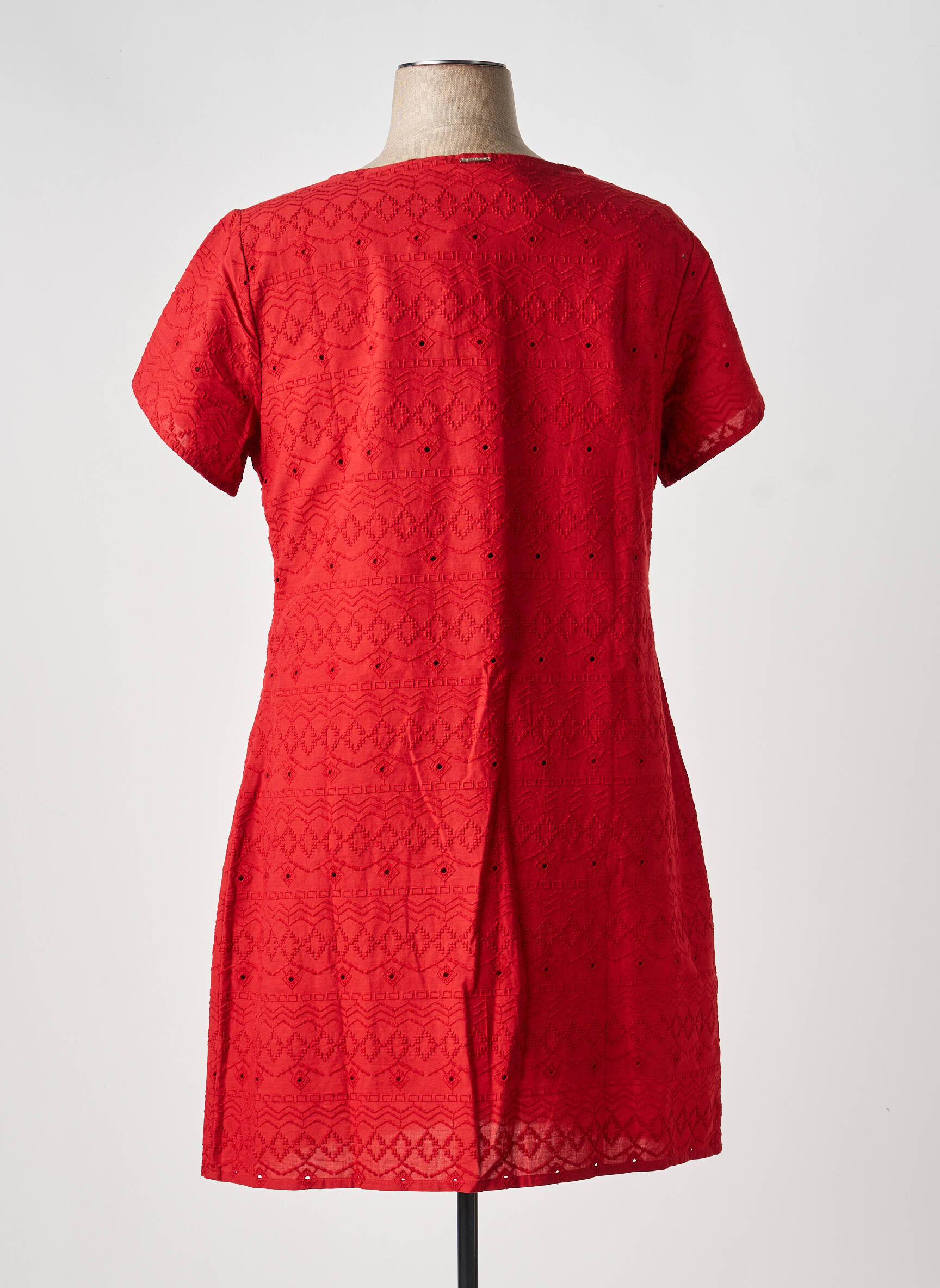 Robe mi-longue manches courtes manches courtes orange AGATHE & LOUISE femme