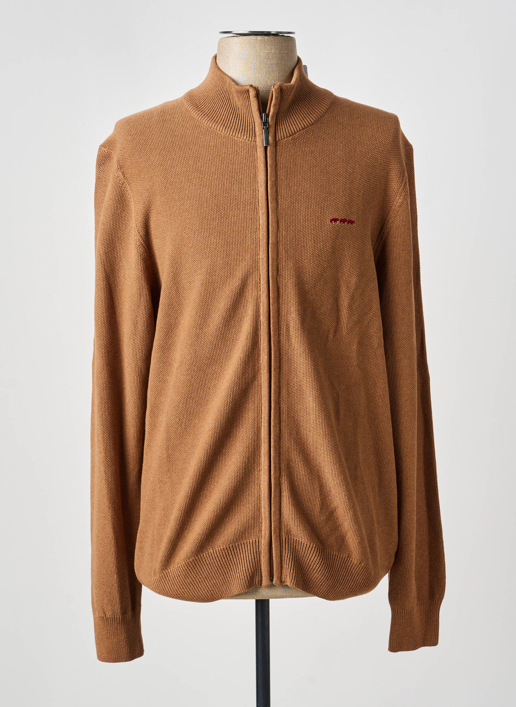 Gilet manches longues manches longues marron MISE AU GREEN homme