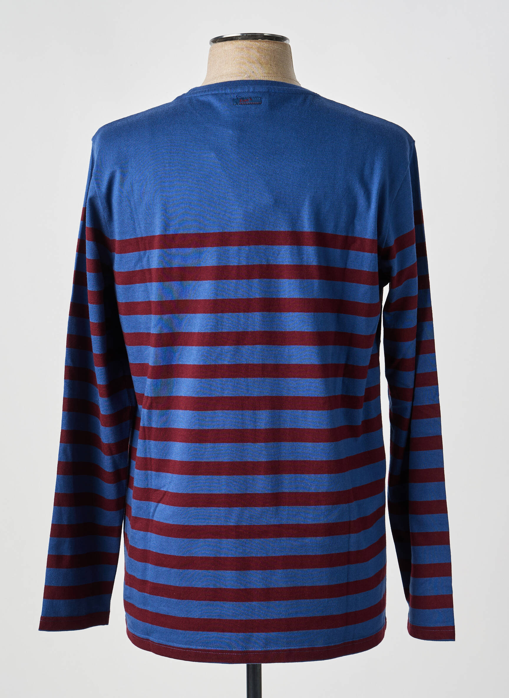 T-shirt coupe cintrée manches longues bleu ELLE EST OU LA MER homme