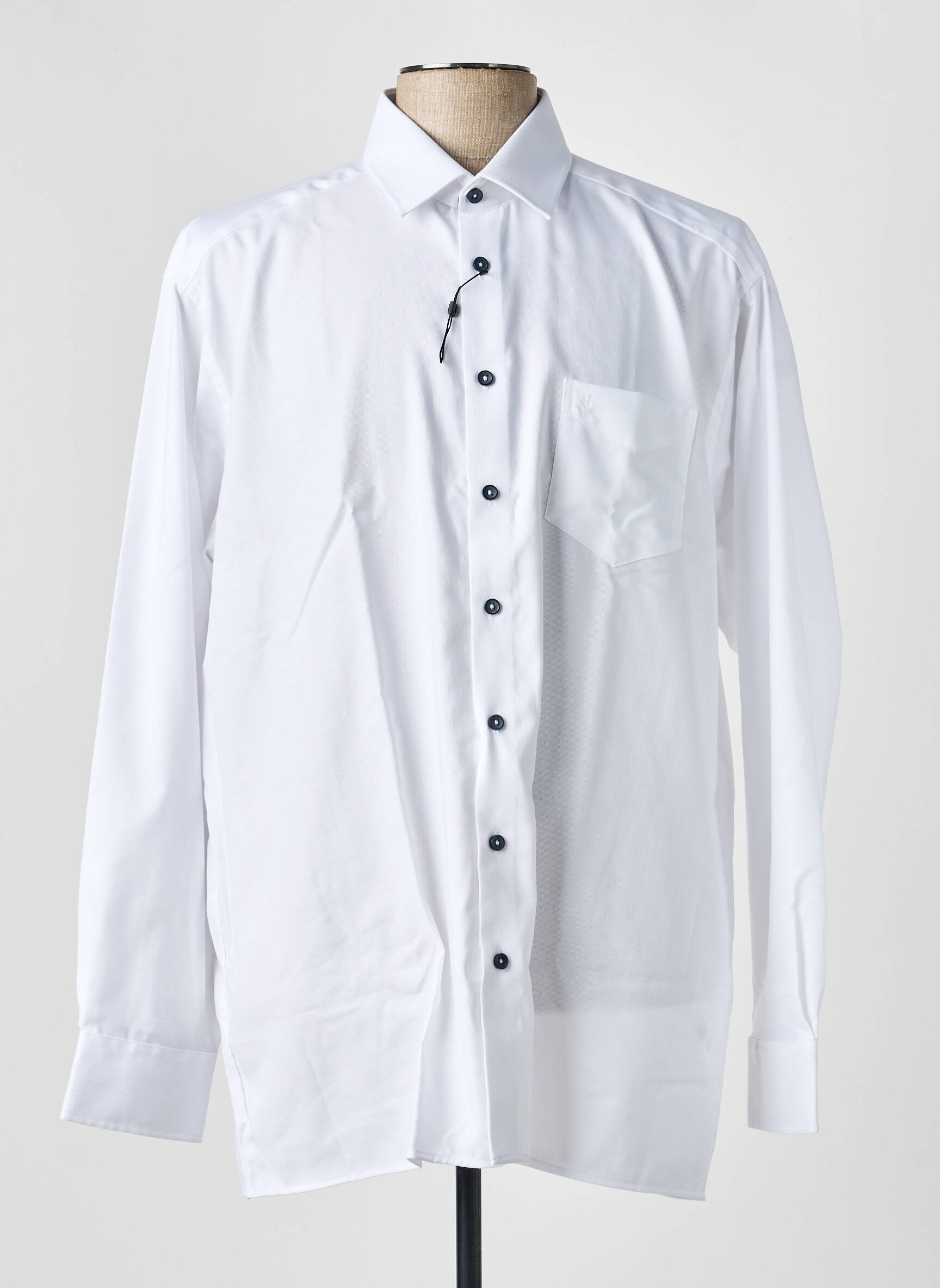 Chemise manches longues poches noir JUPITER homme