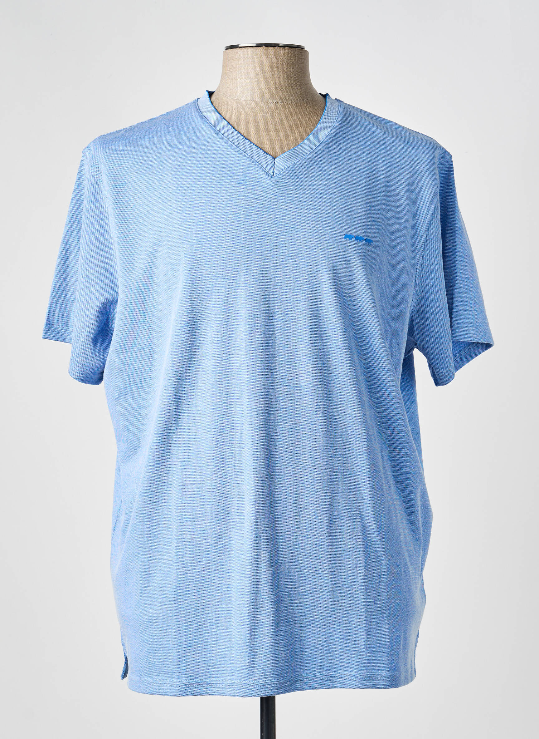T-shirt coupe cintrée manches courtes bleu MISE AU GREEN homme