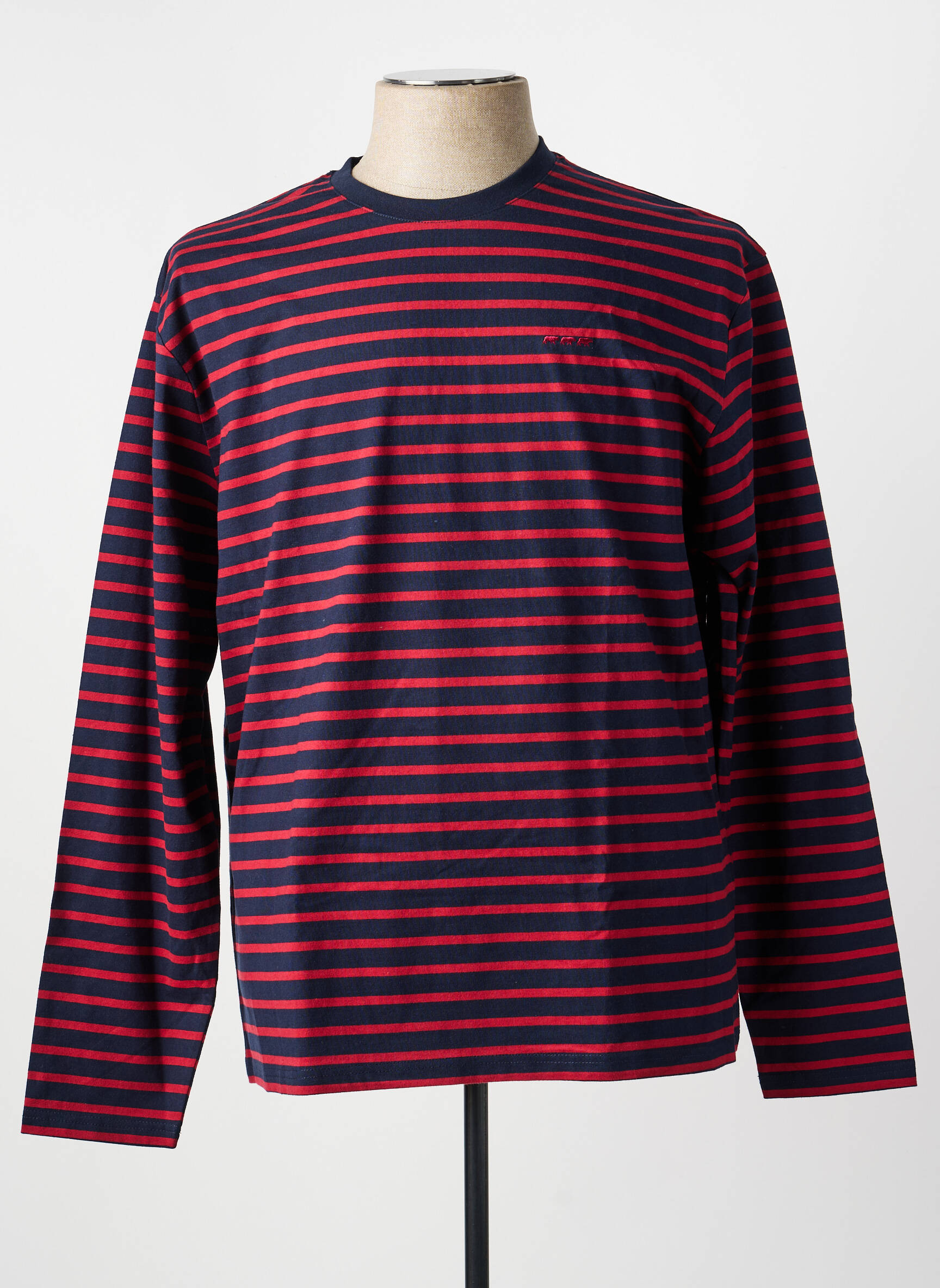 T-shirt coupe cintrée manches longues rouge MISE AU GREEN homme