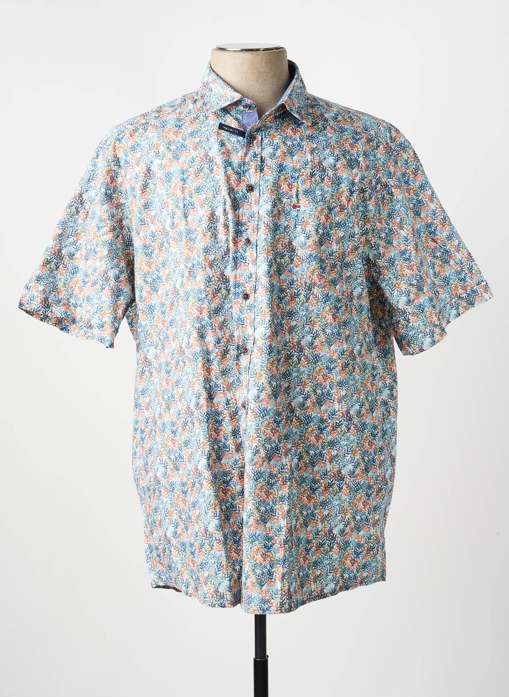 Chemise manches courtes poches bleu JUPITER homme