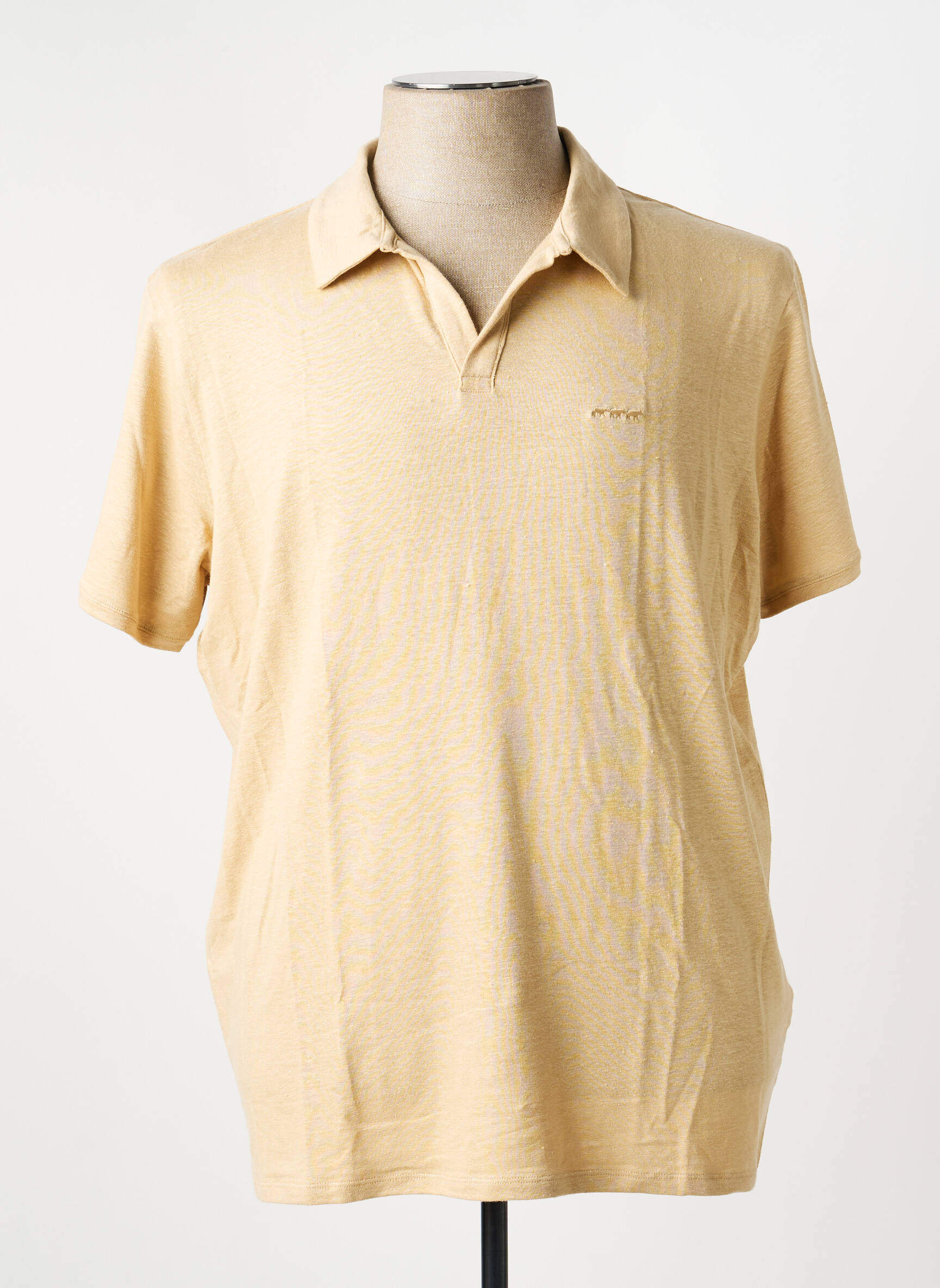 Polo tissage jersey manches courtes beige MISE AU GREEN homme