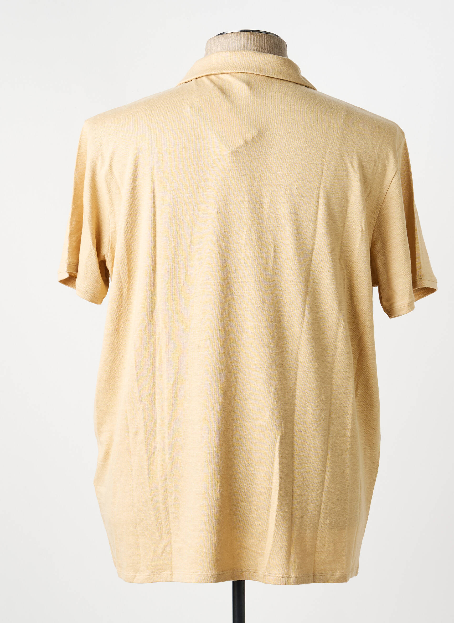 Polo tissage jersey manches courtes beige MISE AU GREEN homme