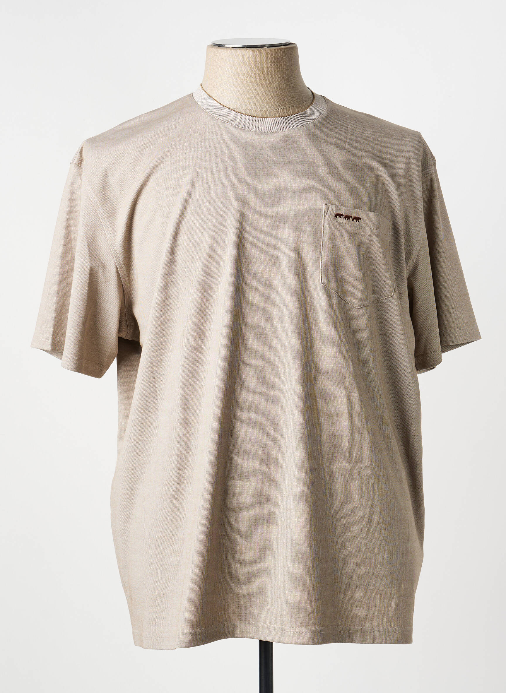 T-shirt bio manches courtes marron MISE AU GREEN homme
