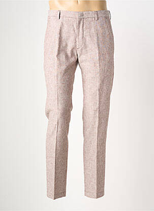 Pantalon chino fermeture zippée sous rabat avec crochet taille normale rose PIERRE CARDIN homme