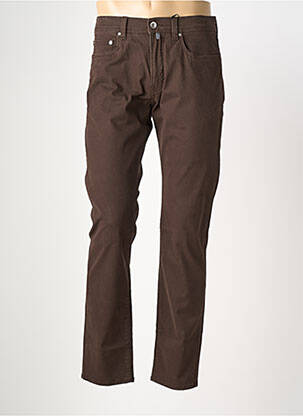 Pantalon droit stretch taille normale marron PIERRE CARDIN homme