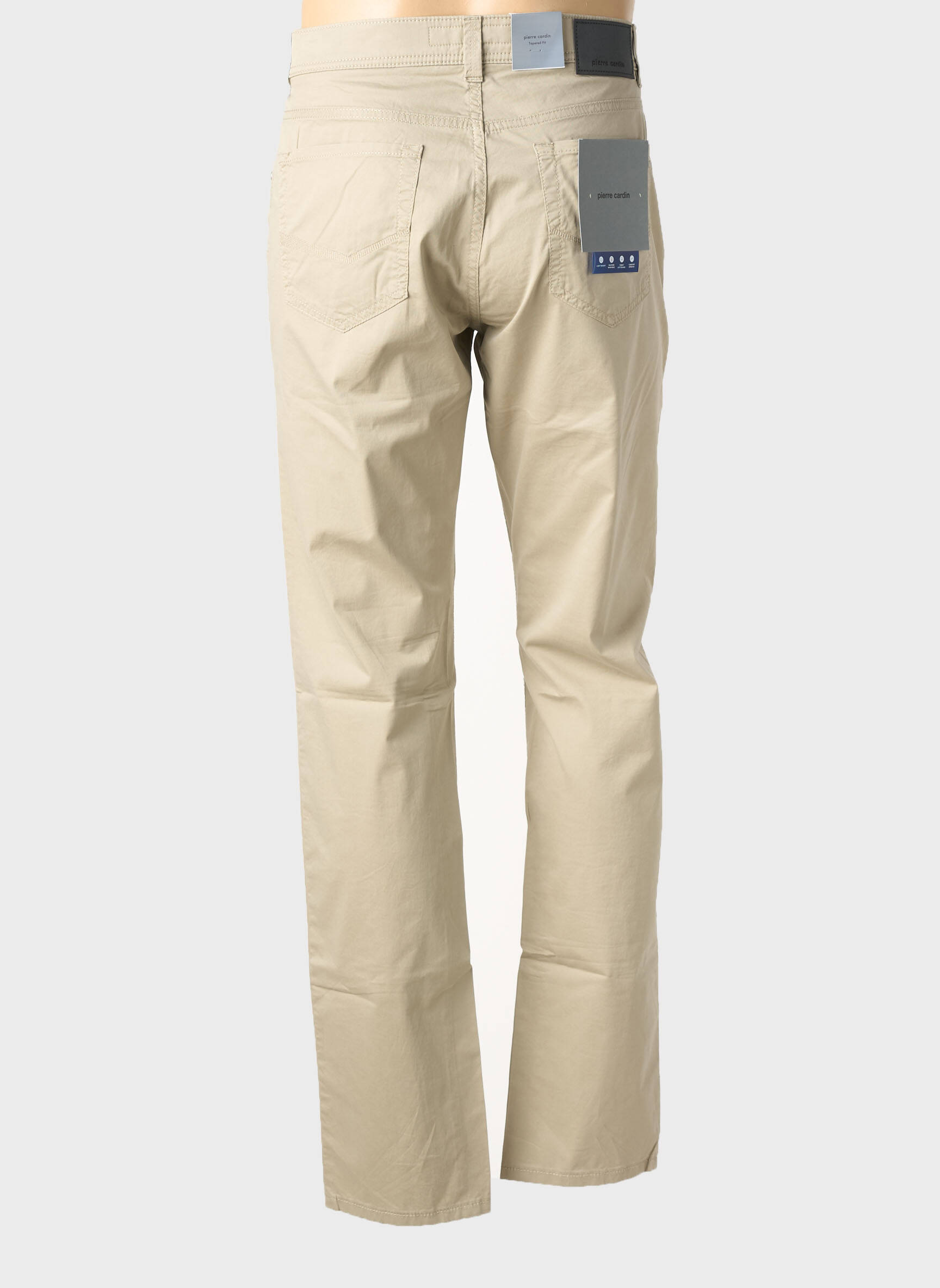 Pantalon droit stretch taille normale beige PIERRE CARDIN homme