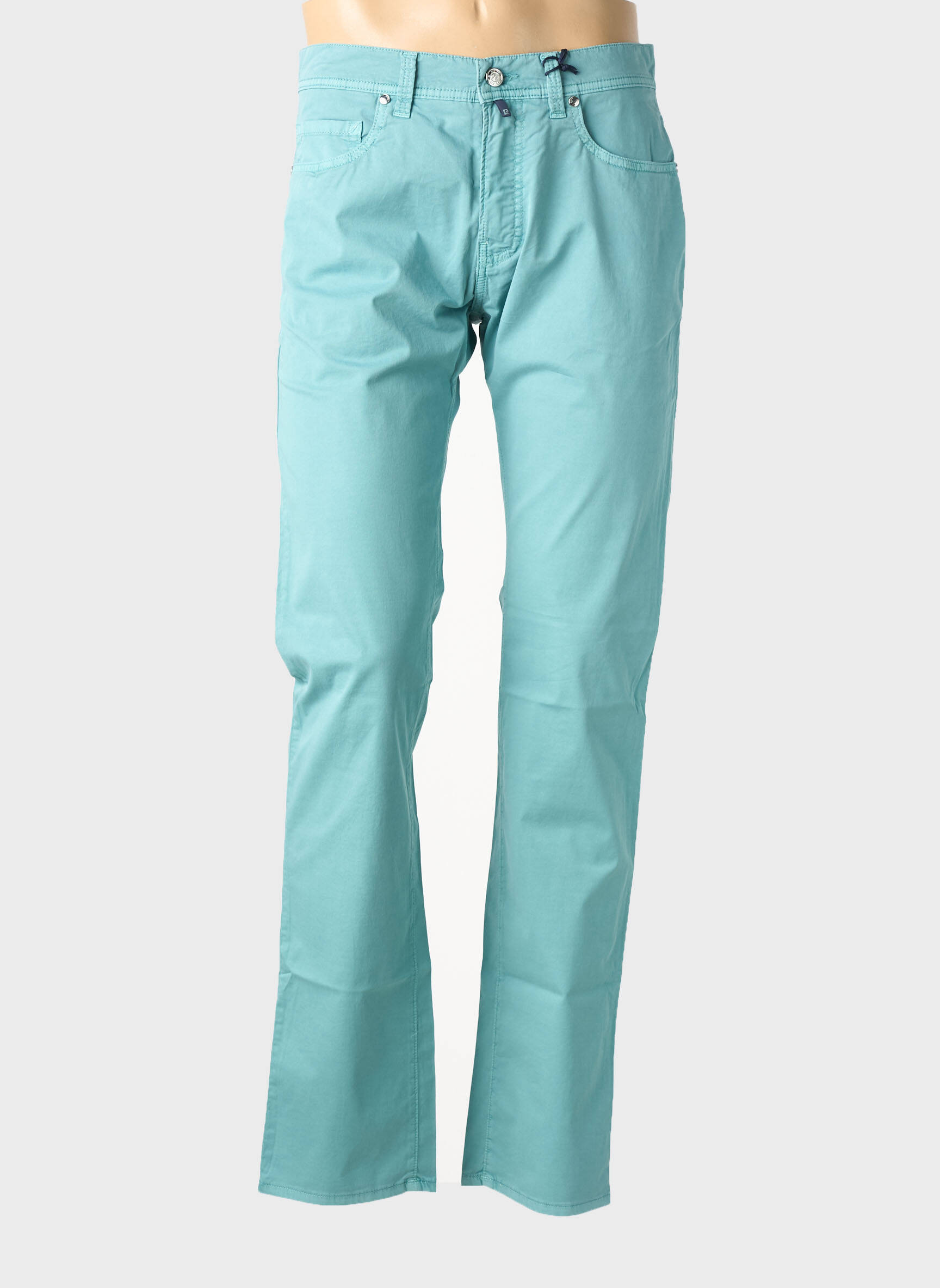 Pantalon droit stretch taille normale vert PIERRE CARDIN homme