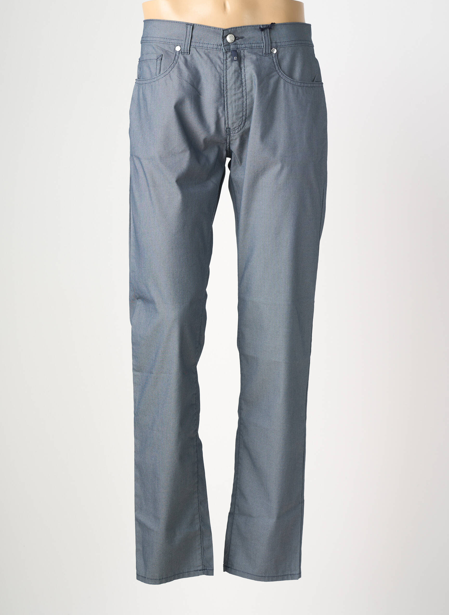 Pantalon droit stretch taille normale bleu PIERRE CARDIN homme