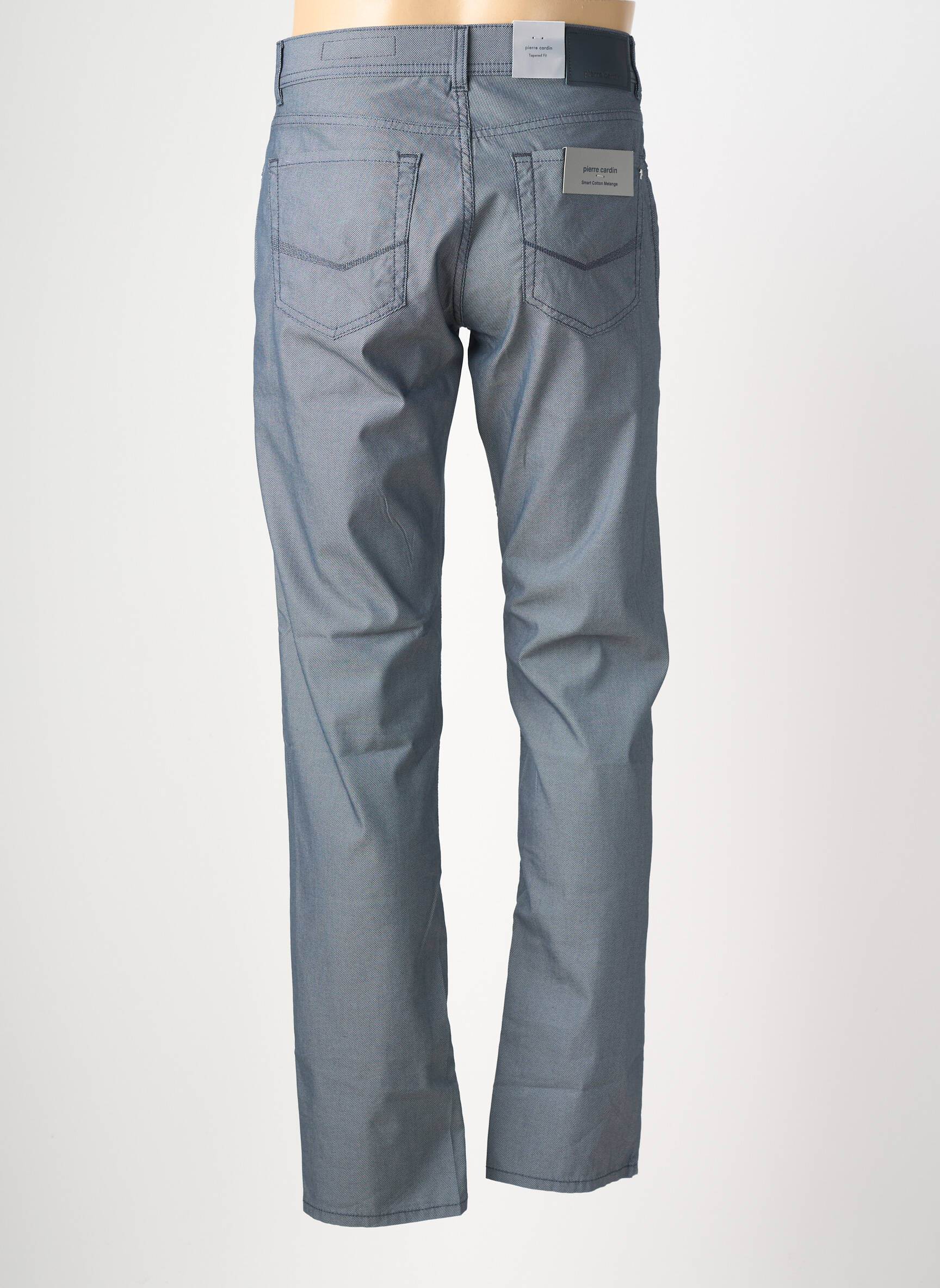 Pantalon droit stretch taille normale bleu PIERRE CARDIN homme