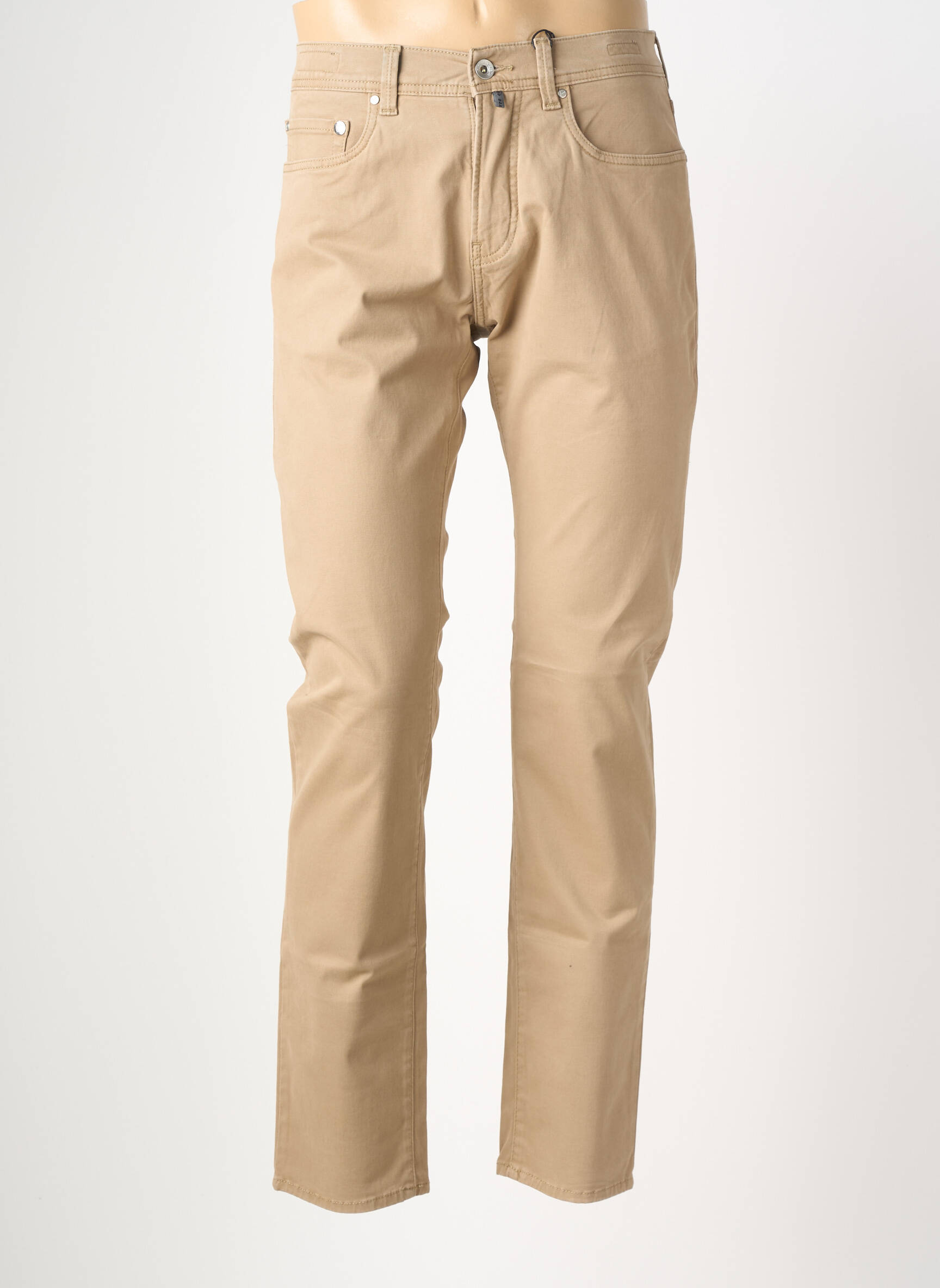 Pantalon droit stretch taille normale marron PIERRE CARDIN homme