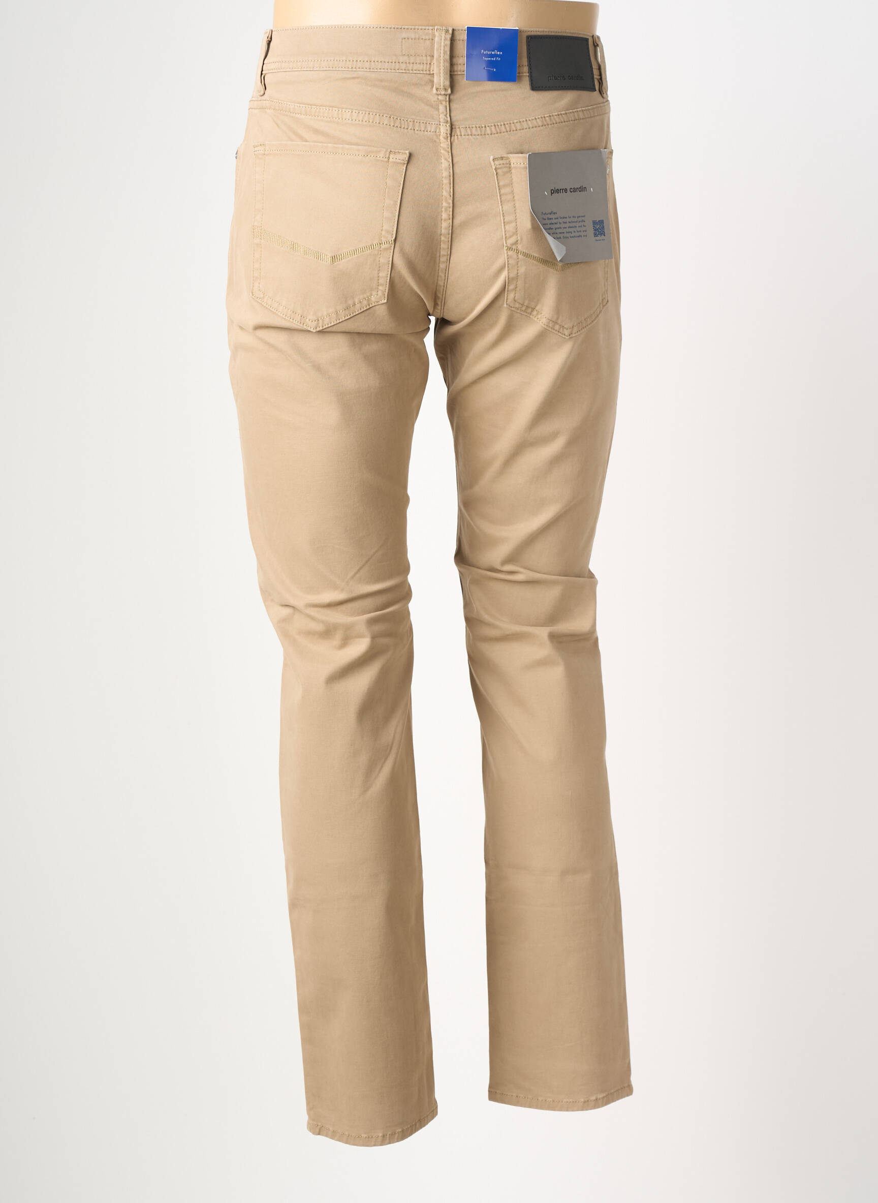 Pantalon droit stretch taille normale marron PIERRE CARDIN homme