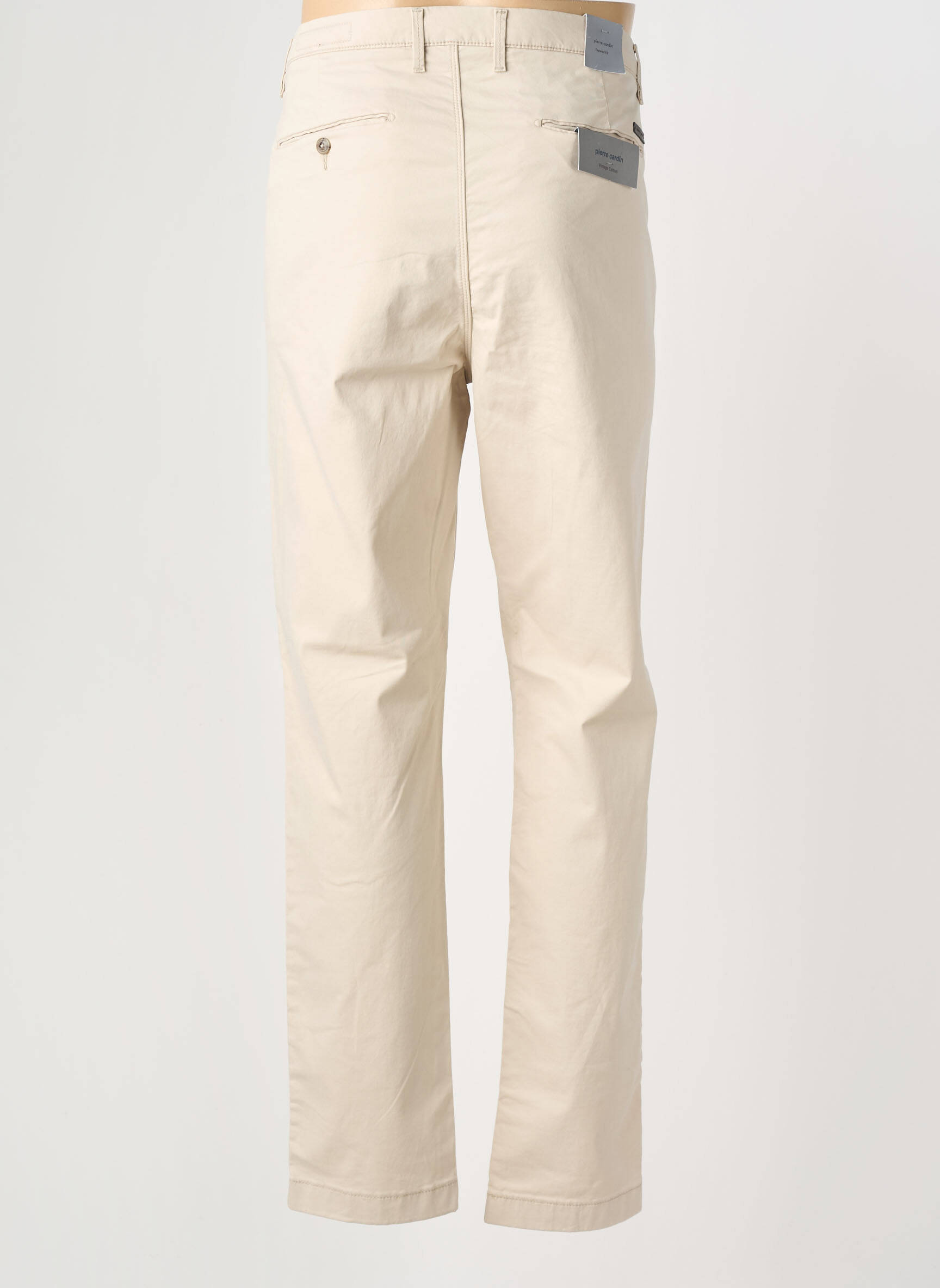 Pantalon chino stretch taille normale beige PIERRE CARDIN homme