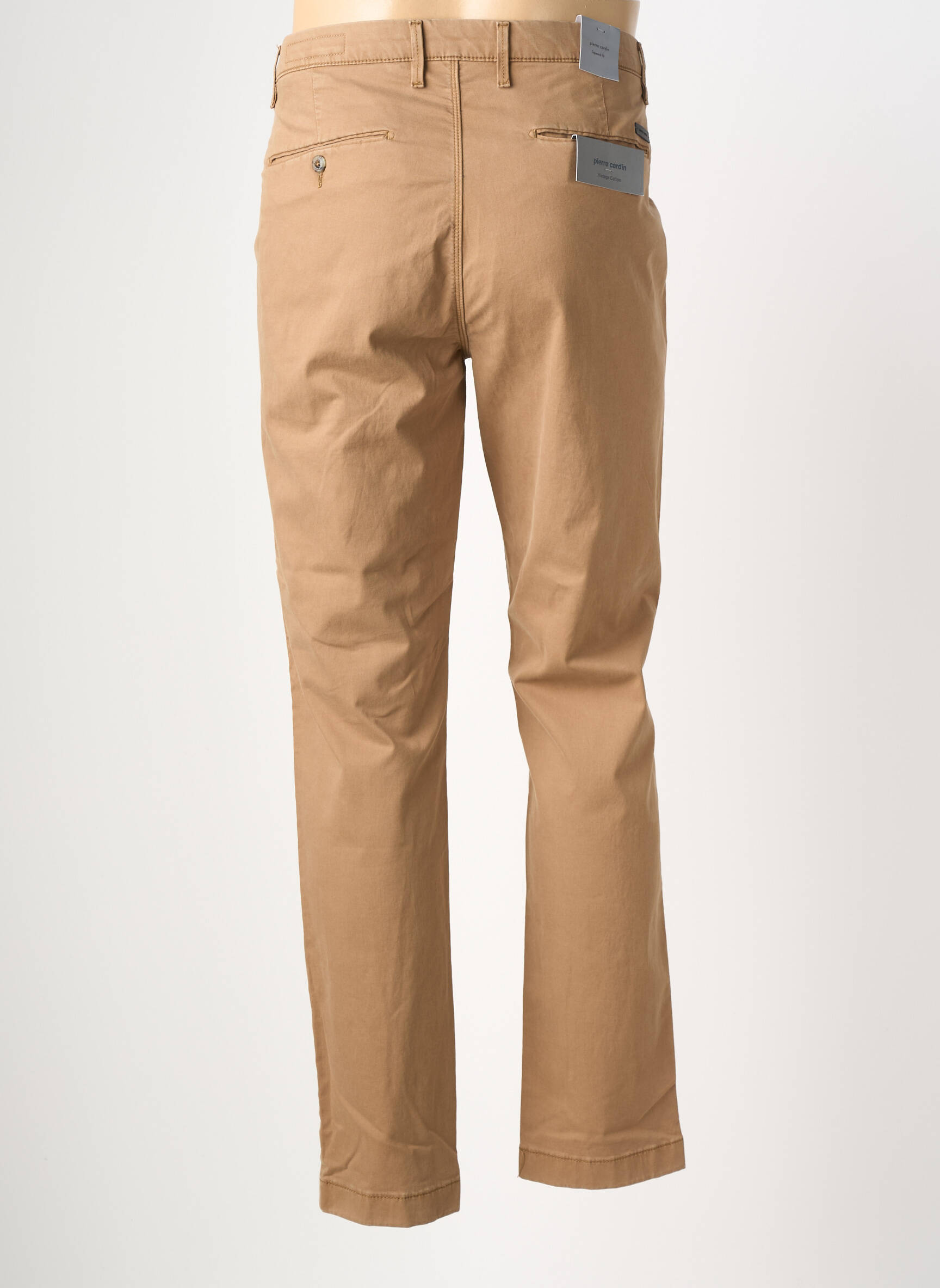 Pantalon chino stretch taille normale marron PIERRE CARDIN homme