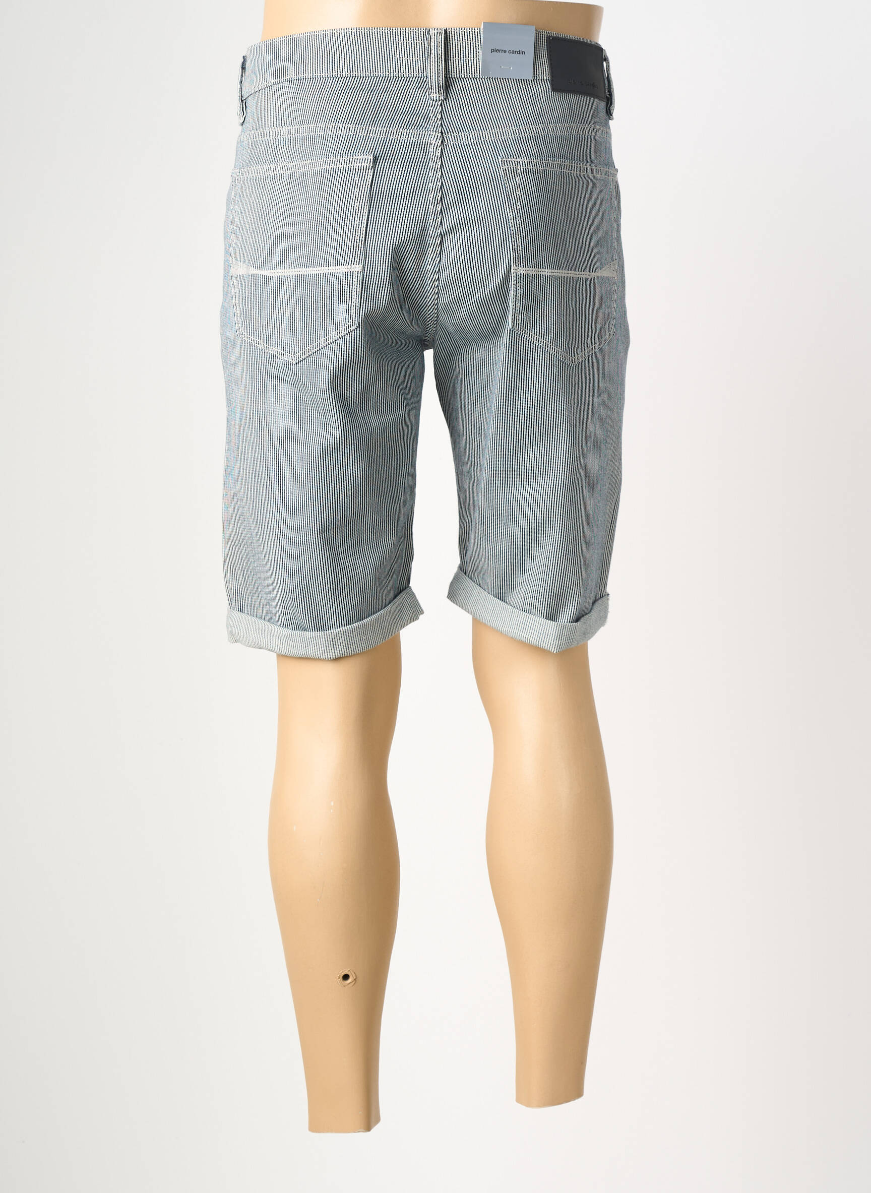 Bermuda stretch taille normale bleu PIERRE CARDIN homme