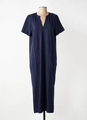 Robe longue manches courtes manches courtes bleu YERSE femme