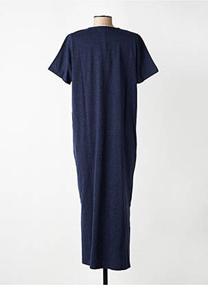 Robe longue manches courtes manches courtes bleu YERSE femme