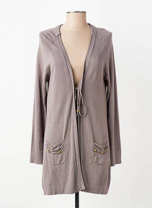 Gilet manches longues stretch gris BARBARA LEBEK femme