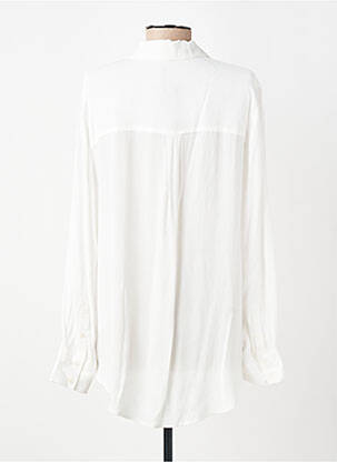 Chemisier tissage crêpe manches longues blanc YERSE femme